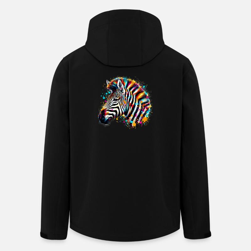 Zebra - Recycelte Männer Softshell-Jacke von Stanley/Stella - Schwarz