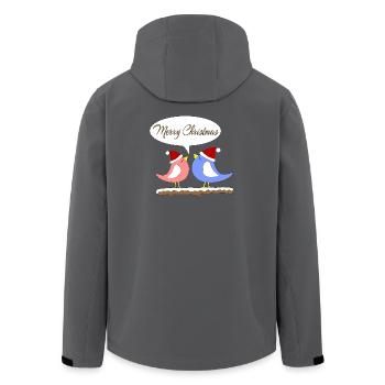 Noël avec des oiseaux amusants - Veste softshell homme en polyester recyclé Stanley/Stella - charbon - Dos - AI Model Male 185 light (185cm)