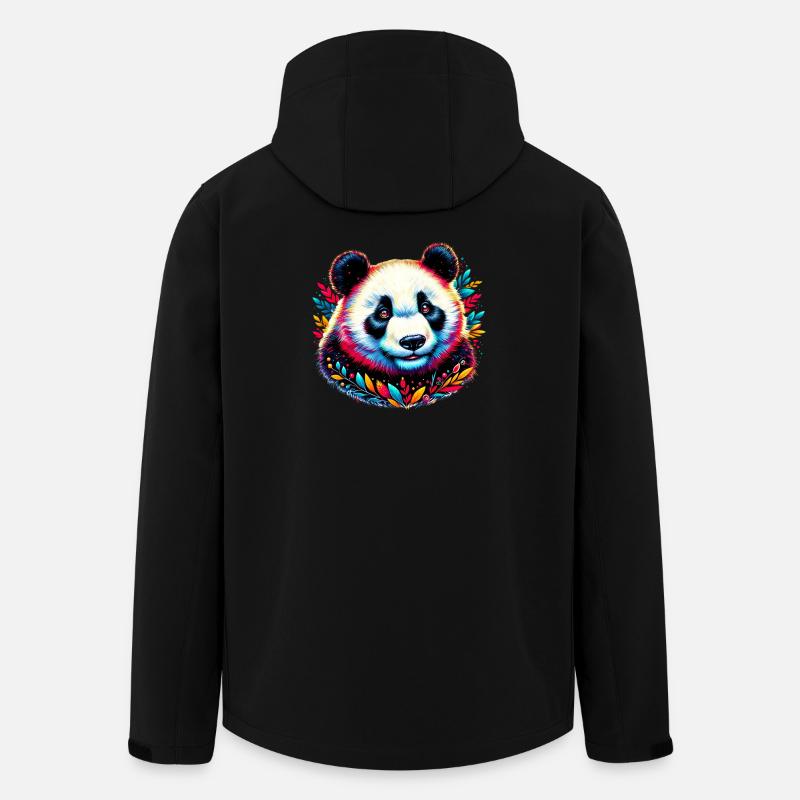 Panda - Recycelte Männer Softshell-Jacke von Stanley/Stella - Schwarz