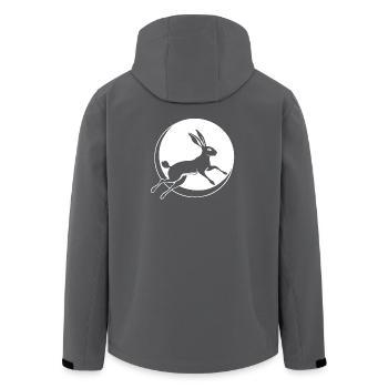 Lapin avec Lune Ostara Pleine Lune - Veste softshell homme en polyester recyclé Stanley/Stella - noir - Dos - AI Model Male 185 light (185cm)