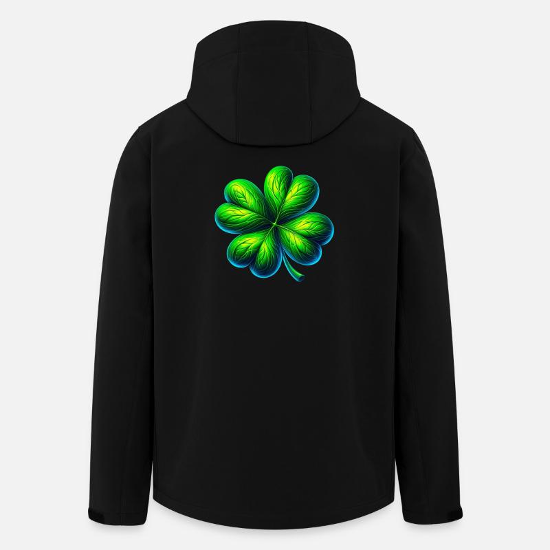 Vierblättriges Kleeblatt - Recycelte Männer Softshell-Jacke von Stanley/Stella - Schwarz