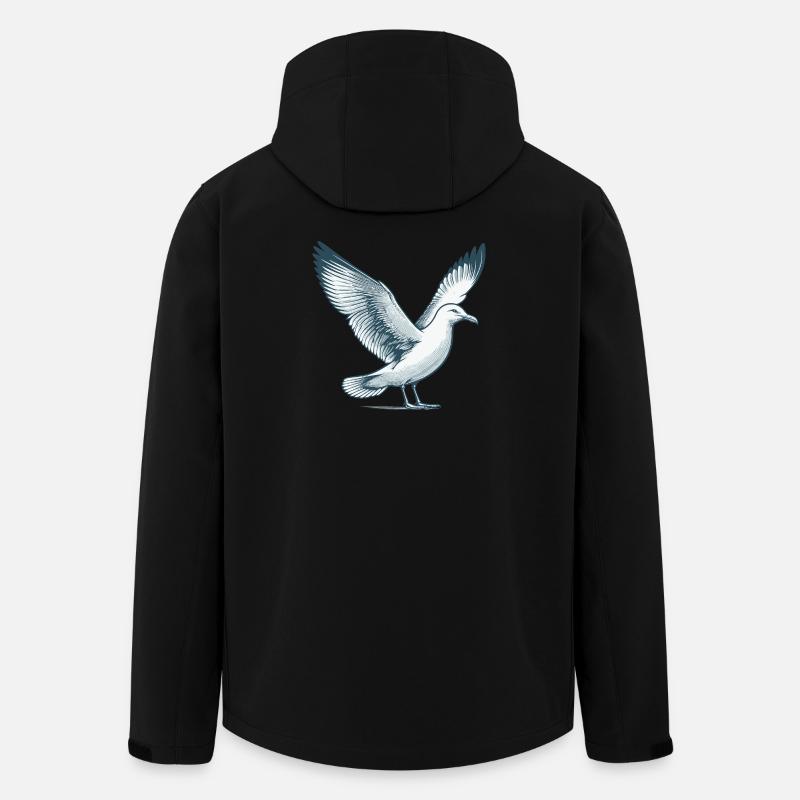 Mouette - Veste softshell homme en polyester recyclé Stanley/Stella - noir