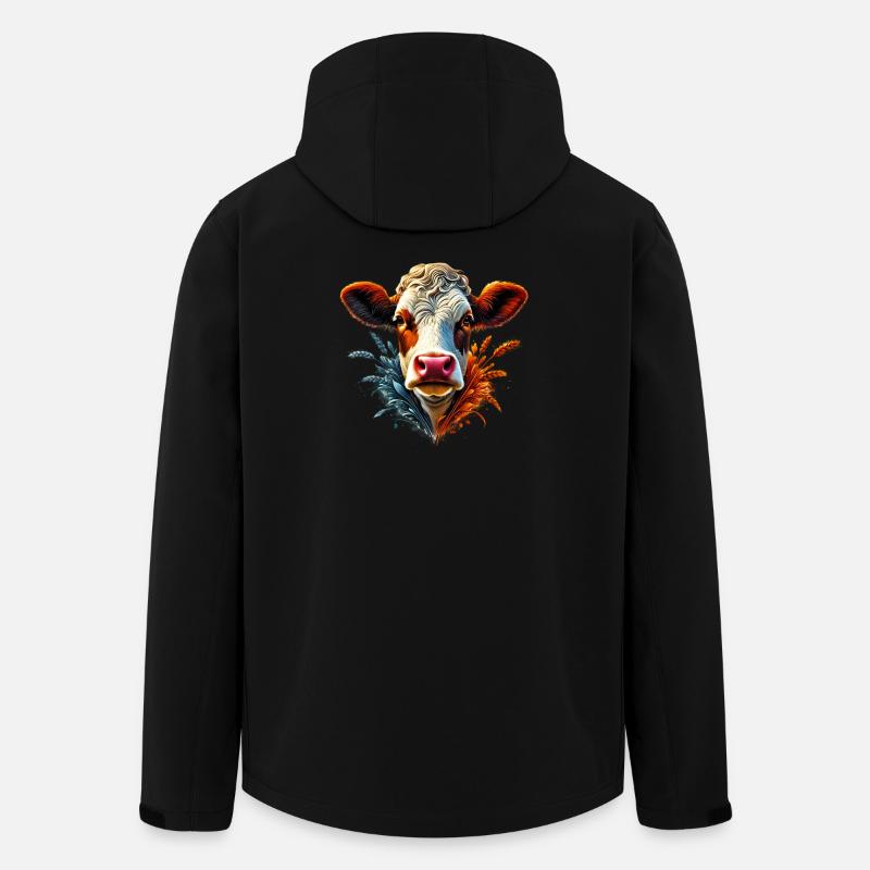 Kuh - Recycelte Männer Softshell-Jacke von Stanley/Stella - Schwarz