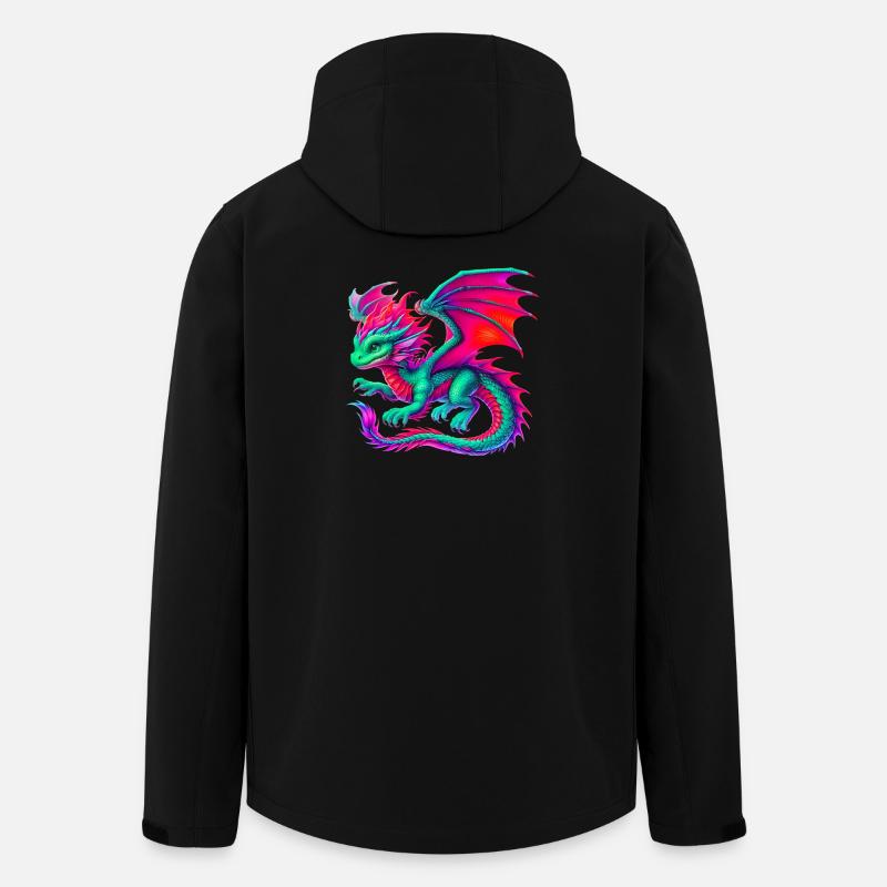 Drache - Recycelte Männer Softshell-Jacke von Stanley/Stella - Schwarz