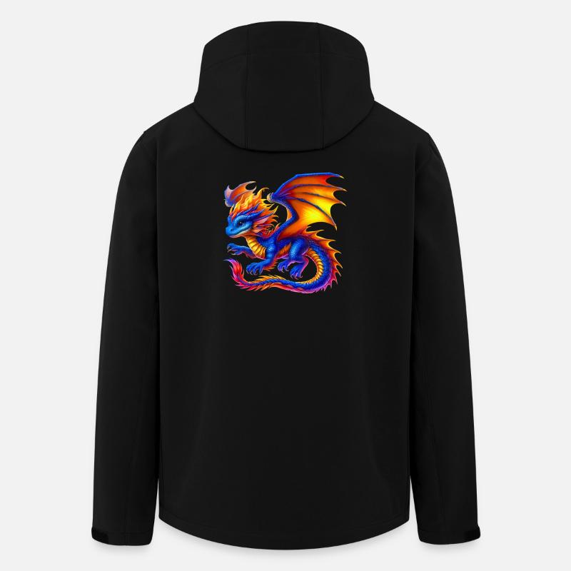 Drache - Recycelte Männer Softshell-Jacke von Stanley/Stella - Schwarz