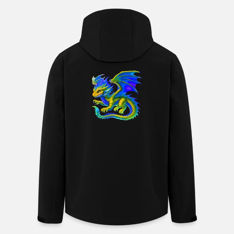 Drache - Recycelte Männer Softshell-Jacke von Stanley/Stella - Schwarz