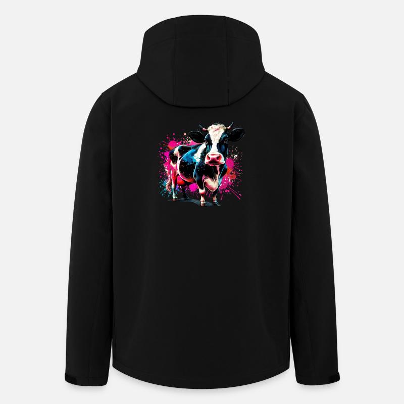 Vache - Veste softshell homme en polyester recyclé Stanley/Stella - noir