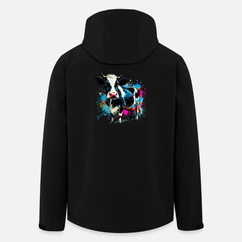 Vache - Veste softshell homme en polyester recyclé Stanley/Stella - noir