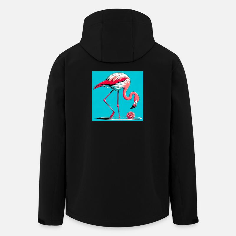 Flamingo - Recycelte Männer Softshell-Jacke von Stanley/Stella - Schwarz