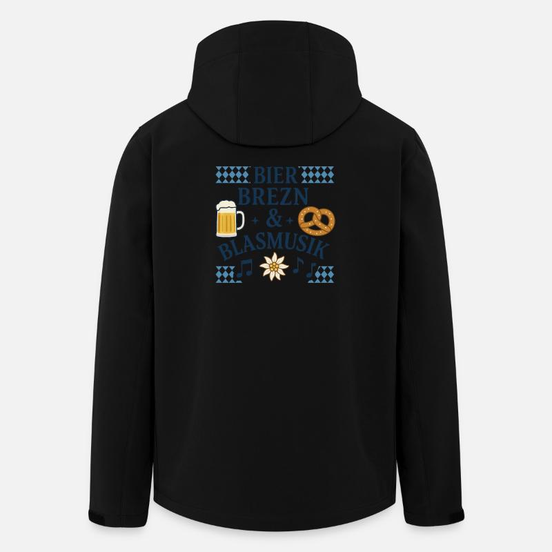 bier brezn und blasmusik - Recycelte Männer Softshell-Jacke von Stanley/Stella - Schwarz