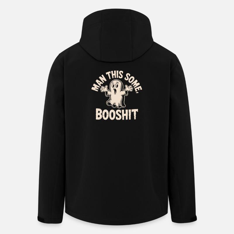 Lustiger Geist Booshit Halloween - Recycelte Männer Softshell-Jacke von Stanley/Stella - Schwarz