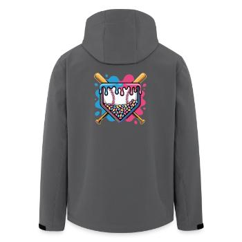 Baseball Home Plate Jelly Beans Zuckerguss - Recycelte Männer Softshell-Jacke von Stanley/Stella - Schwarz - Hinten - AI Model Male 185 light (185cm)