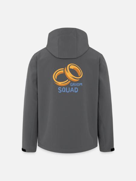 Groom Squad Ringe Junggesellenabschied - Recycelte Männer Softshell-Jacke von Stanley/Stella - Schwarz
