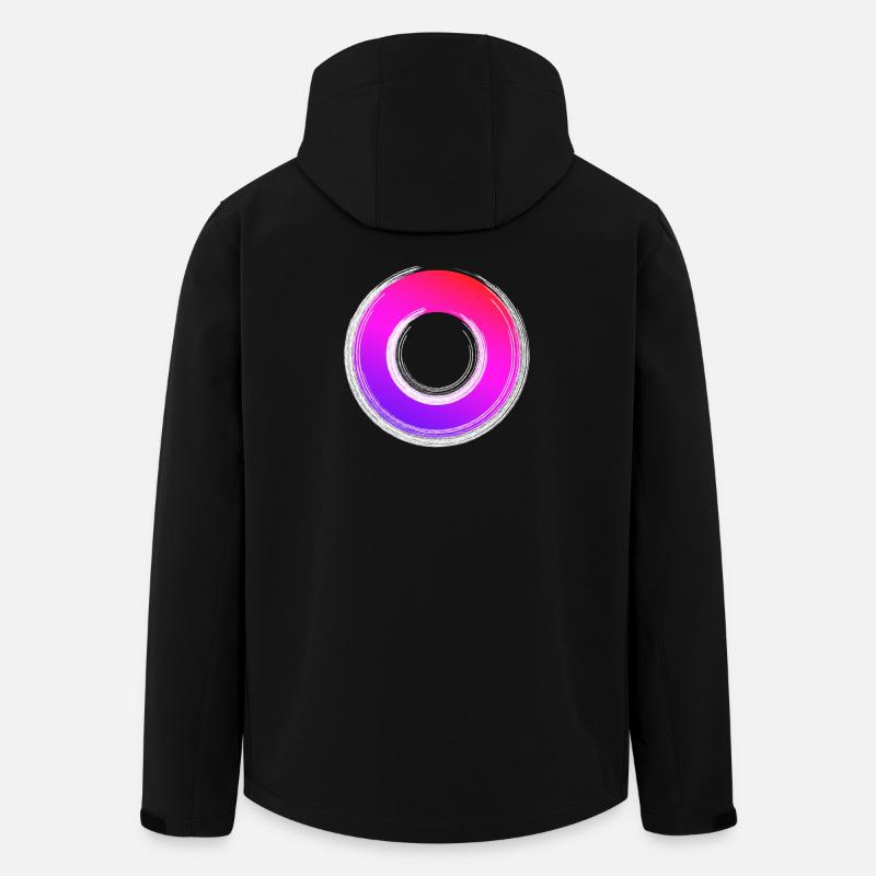 Gradient Ring Glanz - Recycelte Männer Softshell-Jacke von Stanley/Stella - Schwarz