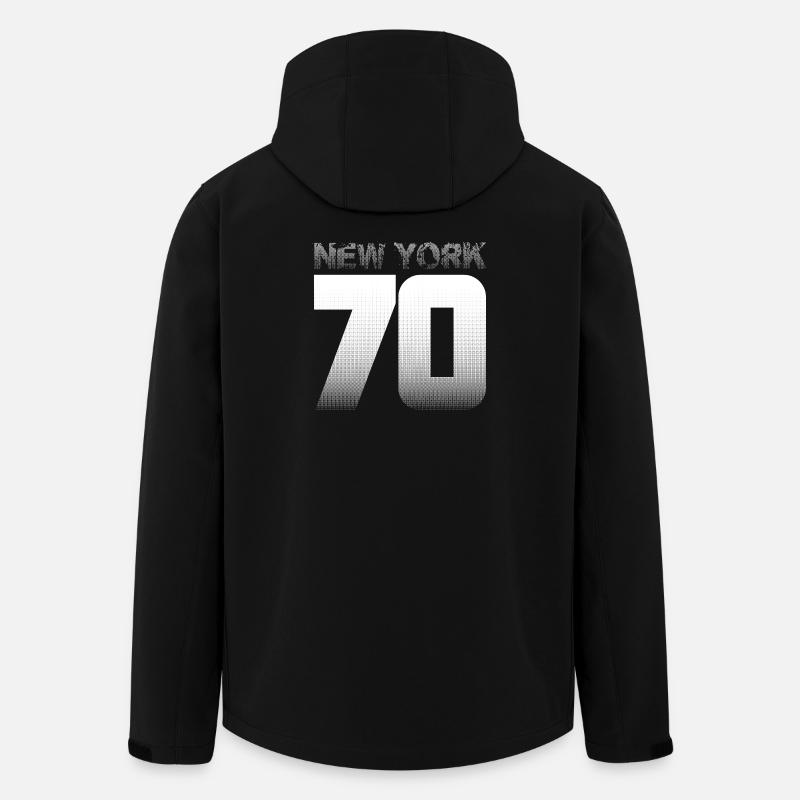 NYC 70 – Manhattan Vibes et pont de Brooklyn - Veste softshell homme en polyester recyclé Stanley/Stella - noir