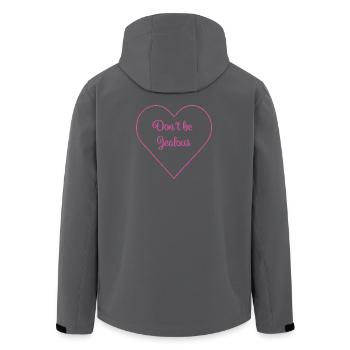 DON'T BE JEALOUS - Men’s Recycled Softshell Jacket by Stanley/Stella - black - Back - AI Model Male 185 light (185cm)