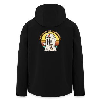 Pflegerin Geschenke Pflege Lustig Krankenpflegerin - Recycelte Männer Softshell-Jacke von Stanley/Stella - Schwarz - Hinten - AI Model Male 185 light (185cm)