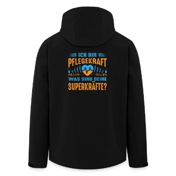 Pflegerin Geschenke Pflege Lustig Krankenpflegerin - Recycelte Männer Softshell-Jacke von Stanley/Stella - Schwarz - Hinten - AI Model Male 185 light (185cm)