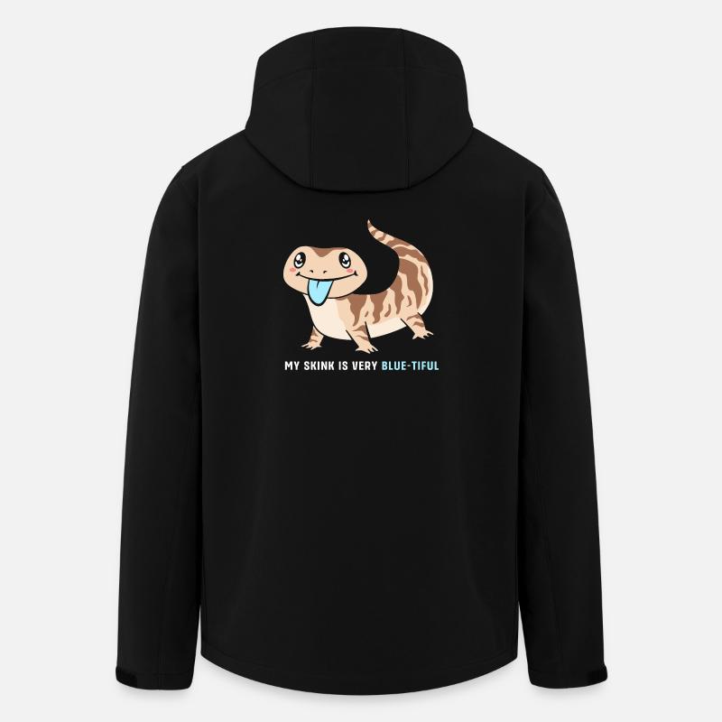 Lézard à langue bleue - Veste softshell homme en polyester recyclé Stanley/Stella - noir