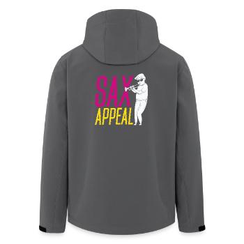 Sax Appeal Saxophone Saxophoniste Jazz Jazz Jazz Band - Veste softshell homme en polyester recyclé Stanley/Stella - noir - Dos - AI Model Male 185 light (185cm)