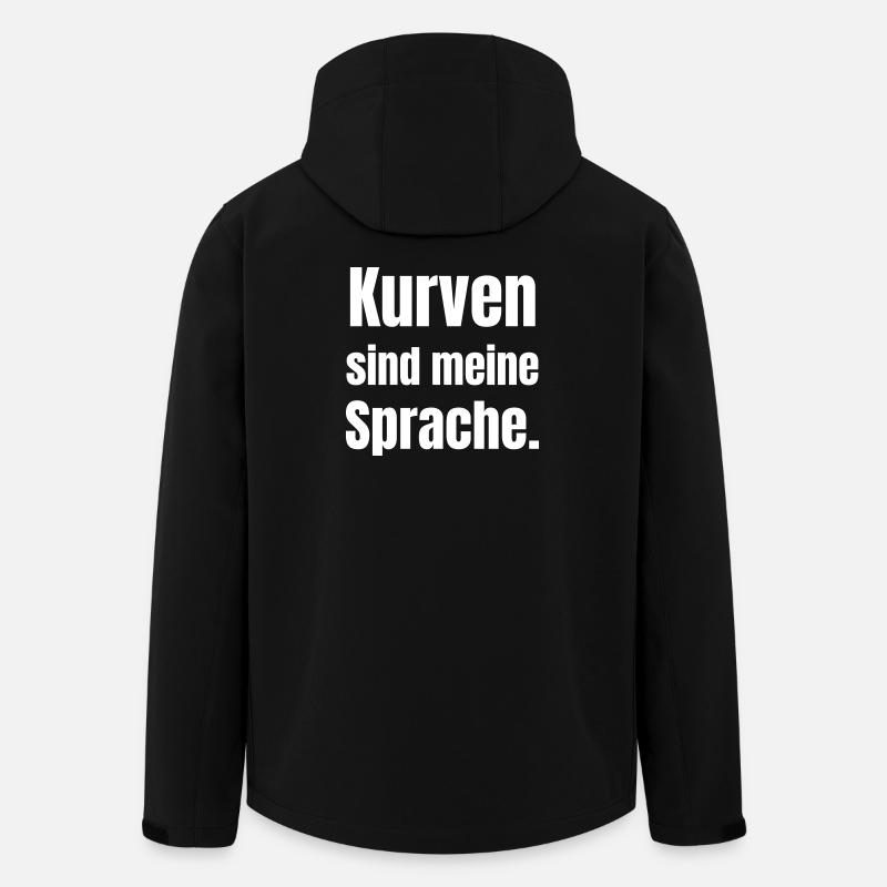 Kurven sind meine Sprache - Recycelte Männer Softshell-Jacke von Stanley/Stella - Schwarz