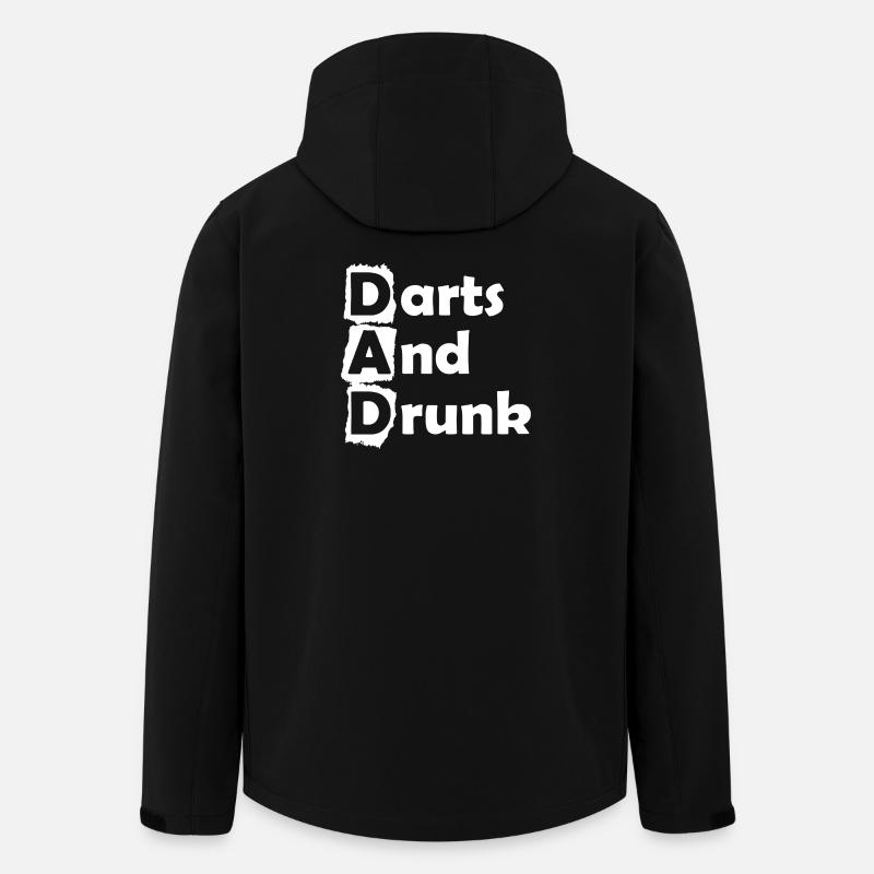 Fléchettes, fléchettes et blanc ivre - Veste softshell homme en polyester recyclé Stanley/Stella - noir