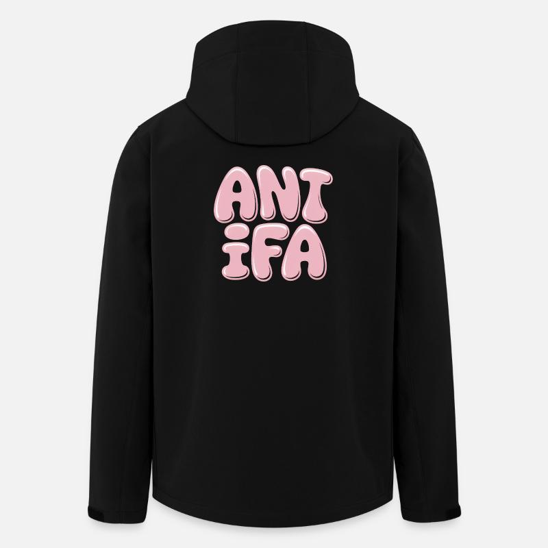 Antifa – Antifaschistisches Merch - Recycelte Männer Softshell-Jacke von Stanley/Stella - Schwarz