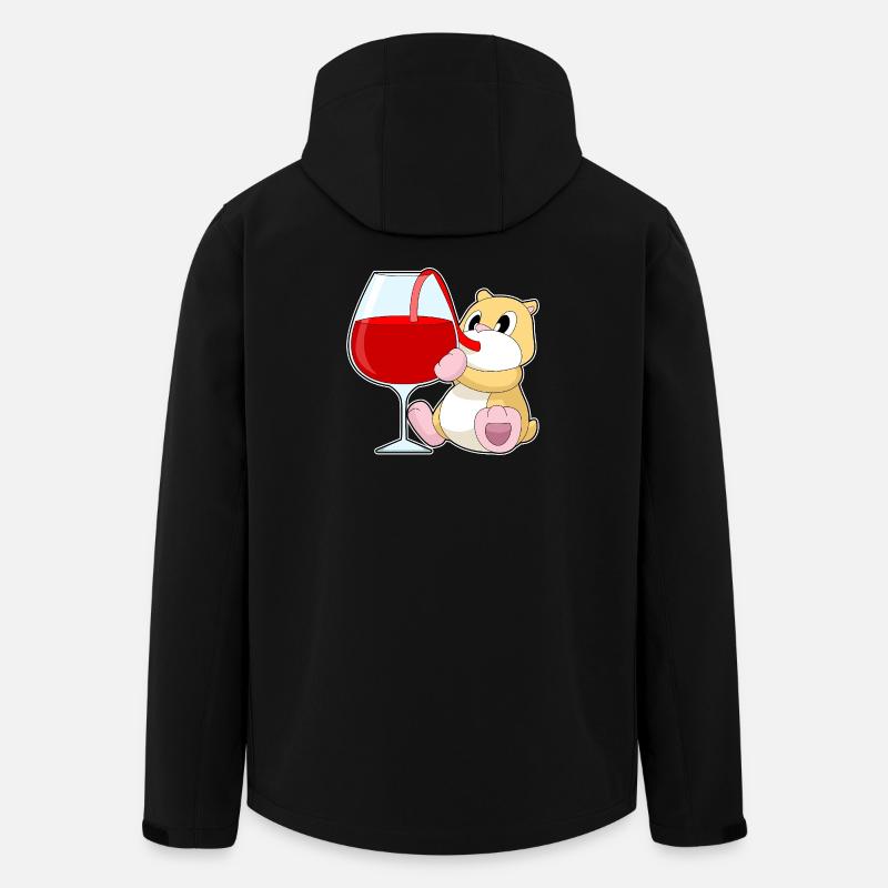 Vin rouge de hamster - Veste softshell homme en polyester recyclé Stanley/Stella - noir