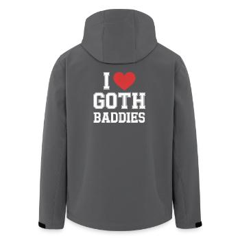 I Heart Goth Baddies - Men’s Recycled Softshell Jacket by Stanley/Stella - anthracite - Back - AI Model Male 185 light (185cm)