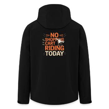 No shopping cart driving today funny statement - Men’s Recycled Softshell Jacket by Stanley/Stella - black - Back - AI Model Male 185 light (185cm)