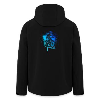 Un incontournable pour le vrai VTT - Veste softshell homme en polyester recyclé Stanley/Stella - noir - Dos - AI Model Male 185 light (185cm)