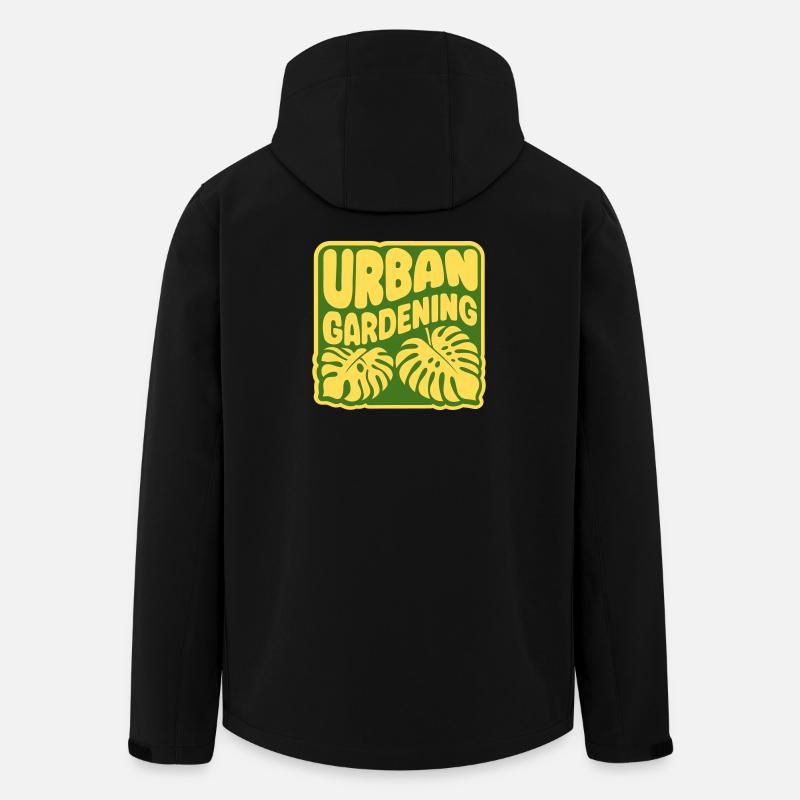urban gardening - Monstera - Recycelte Männer Softshell-Jacke von Stanley/Stella - Schwarz