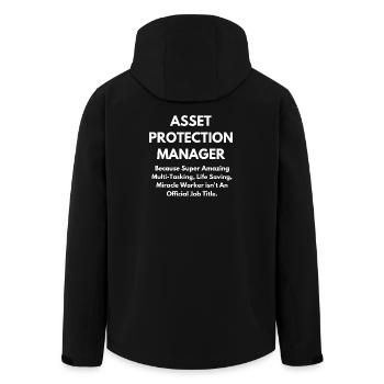 Gestionnaire de Protection des Actifs - Veste softshell homme en polyester recyclé Stanley/Stella - noir - Dos - AI Model Male 185 light (185cm)