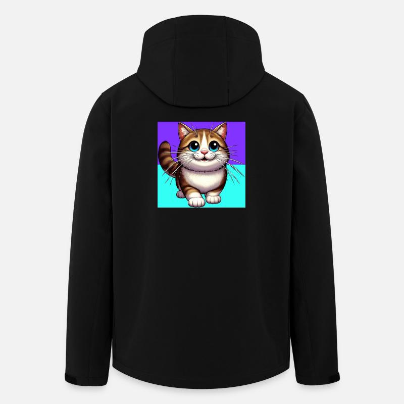chat - Veste softshell homme en polyester recyclé Stanley/Stella - noir