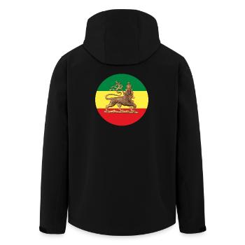 Lion of Judah Rasta Reggae Roots Jah Rastafari - Recycelte Männer Softshell-Jacke von Stanley/Stella - Schwarz - Hinten - AI Model Male 185 light (185cm)