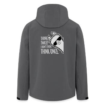 Think Twice? I Don't Even Think Once Lustig Spruch - Men’s Recycled Softshell Jacket by Stanley/Stella - anthracite - Back - AI Model Male 185 light (185cm)