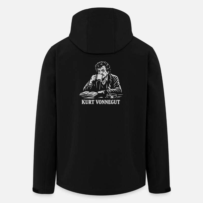Kurt Vonnegut trinkt Kaffee - Recycelte Männer Softshell-Jacke von Stanley/Stella - Schwarz