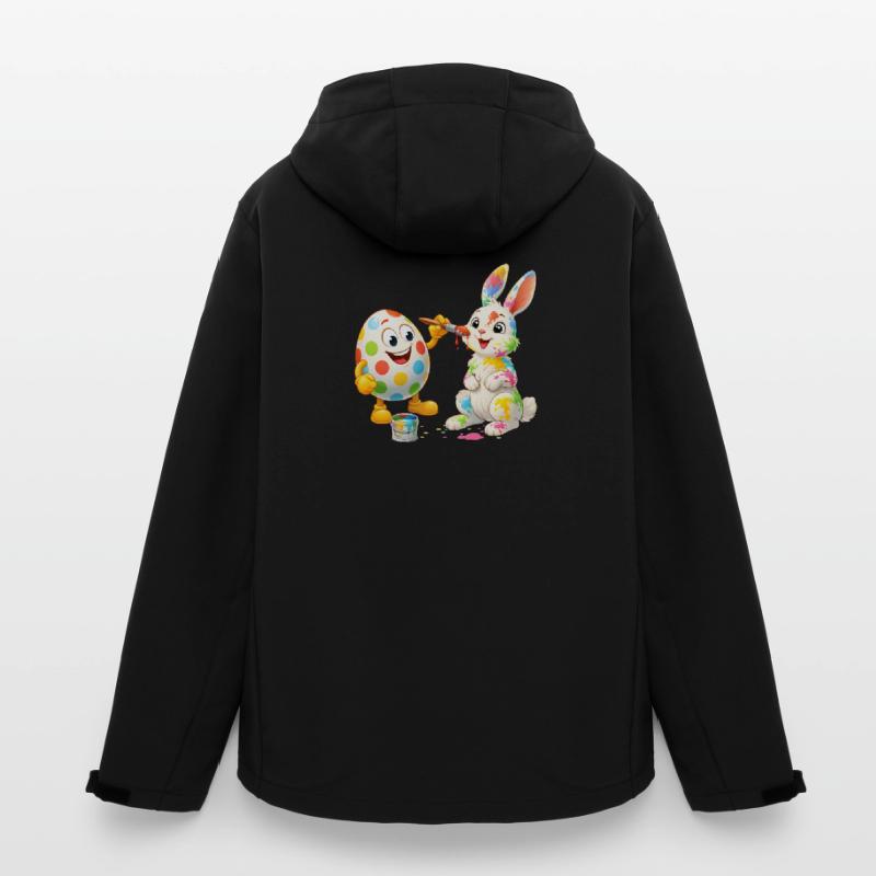 Funny Easter Egg Paints Happy Easter Bunny Men’s Recycled Softshell Jacket by Stanley/Stella