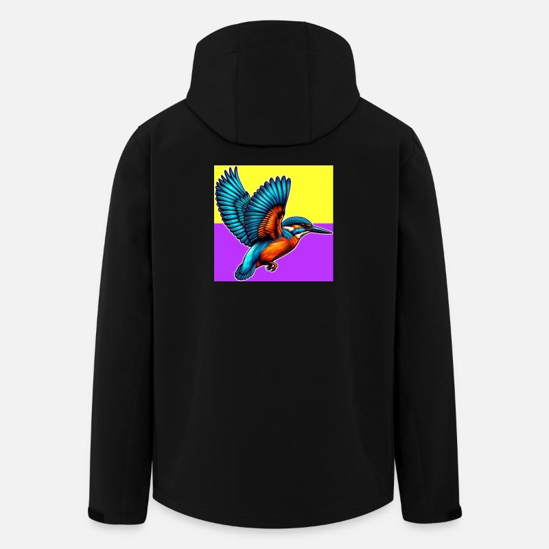 Eisvogel - Recycelte Männer Softshell-Jacke von Stanley/Stella - Schwarz