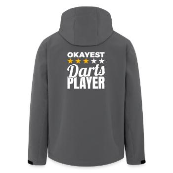 Average darts player - Men’s Recycled Softshell Jacket by Stanley/Stella - black - Back - AI Model Male 185 light (185cm)