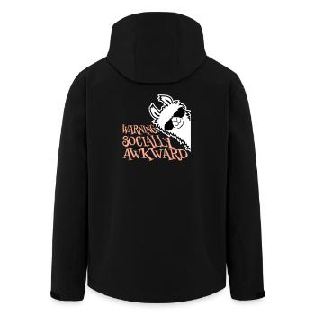 Lama Warning Socially Awkward Sunglasses Alpaca - Men’s Recycled Softshell Jacket by Stanley/Stella - black - Back - AI Model Male 185 light (185cm)
