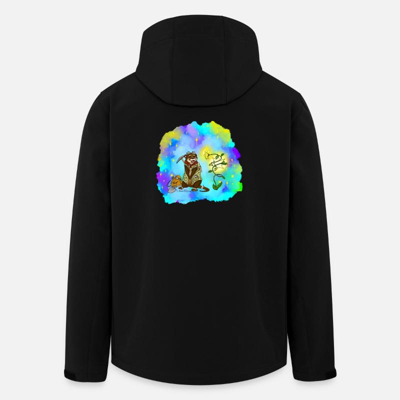 Stern-Sucher Otter - Recycelte Männer Softshell-Jacke von Stanley/Stella - Schwarz