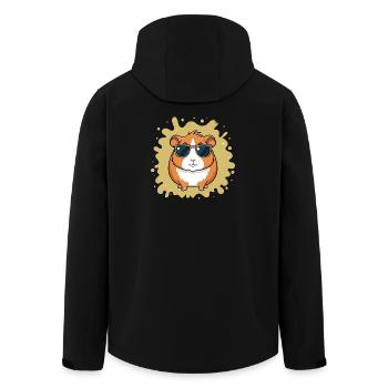 Cool Hamster with Sunglasses - Men’s Recycled Softshell Jacket by Stanley/Stella - black - Back - AI Model Male 185 light (185cm)