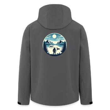 Bigfoot & Nessie - Recycelte Männer Softshell-Jacke von Stanley/Stella - Anthrazit - Hinten - AI Model Male 185 light (185cm)