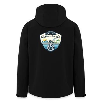 Deux roues, une âme - Veste softshell homme en polyester recyclé Stanley/Stella - noir - Dos - AI Model Male 185 light (185cm)