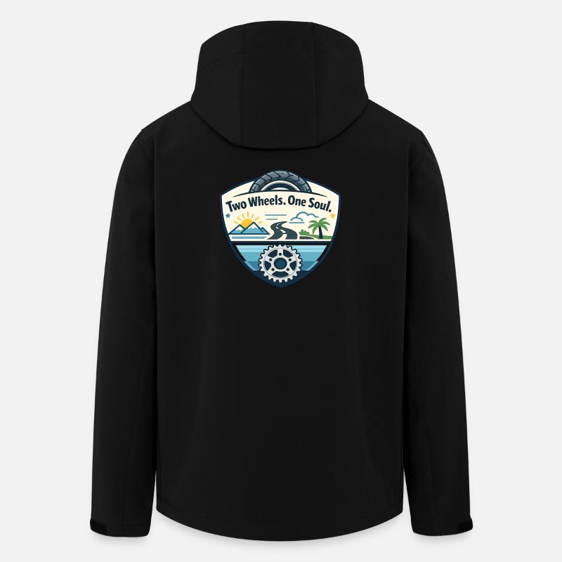 Zwei Räder, Eine Seele - Recycelte Männer Softshell-Jacke von Stanley/Stella - Schwarz