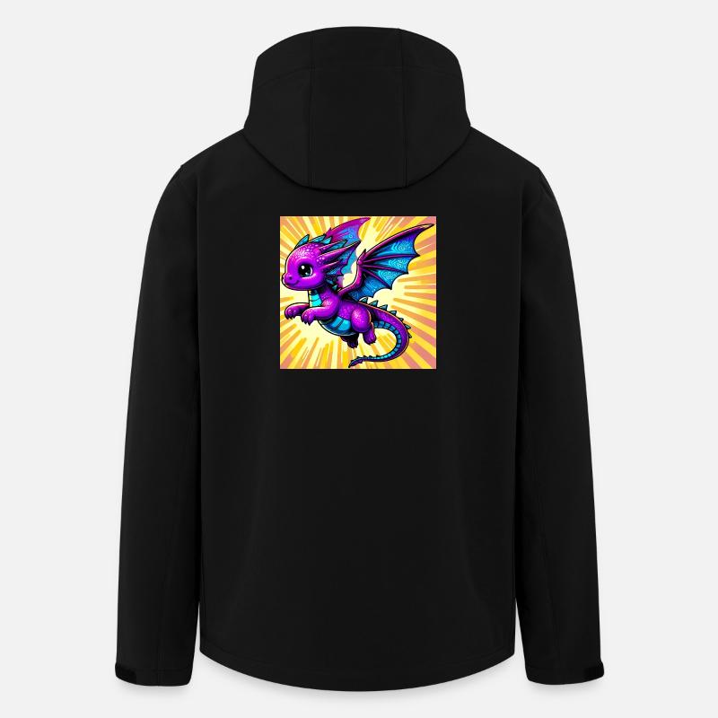 Drache - Recycelte Männer Softshell-Jacke von Stanley/Stella - Schwarz