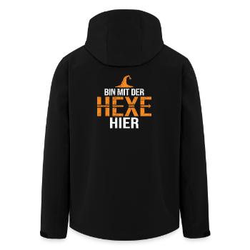 Bin Mit Der Hexe Hier Halloween - Recycelte Männer Softshell-Jacke von Stanley/Stella - Schwarz - Hinten - AI Model Male 185 light (185cm)