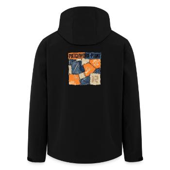 Patchwork Recycling - Recycelte Männer Softshell-Jacke von Stanley/Stella - Schwarz - Hinten - AI Model Male 185 light (185cm)