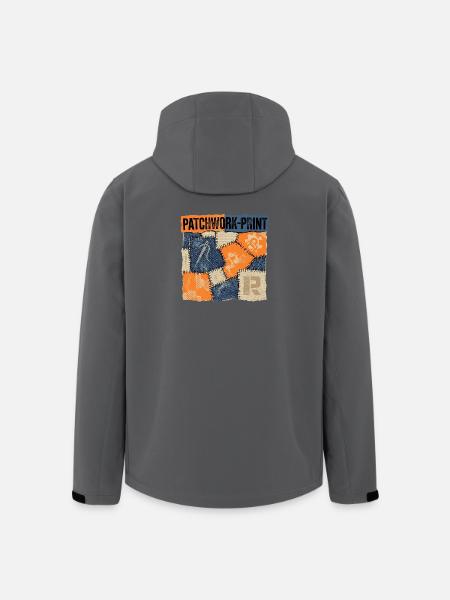 Recyclage patchwork - Veste softshell homme en polyester recyclé Stanley/Stella - noir
